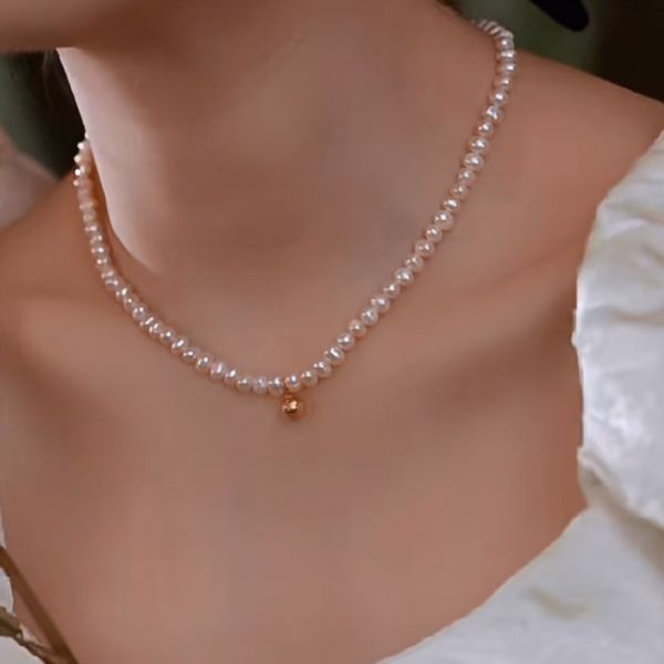 2023 new niche design beaded necklaces french retro fresh water pearl necklace choker simple niche female hundred towers, Silver
2023 new niche design beaded necklaces french retro fresh water pearl necklace choker simple niche female hundred towers, Silver