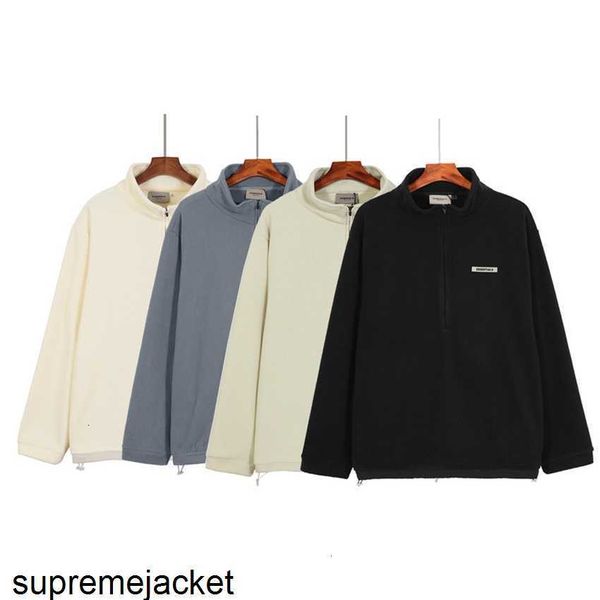 correct version double thread essentials half zipper double-sided cashmere sweater for men and women, White;black
correct version double thread essentials half zipper double-sided cashmere sweater for men and women, White;black