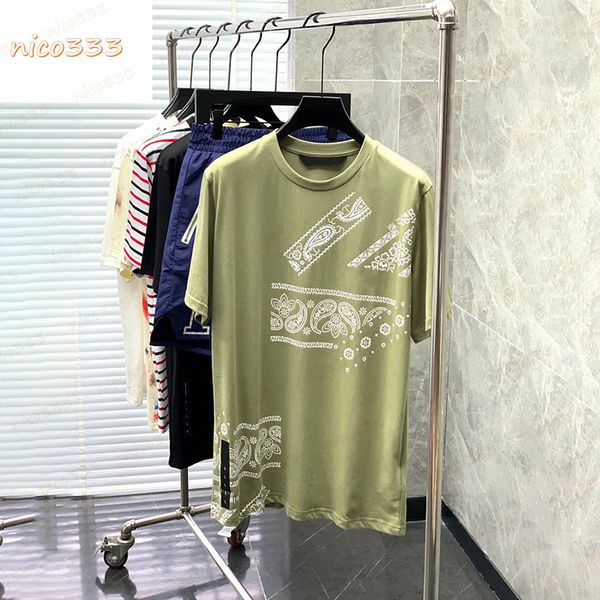 23ss new t shirt cashew flower army green print pattern cotton round neck loose versatile street men and women, White;black
23ss new t shirt cashew flower army green print pattern cotton round neck loose versatile street men and women, White;black