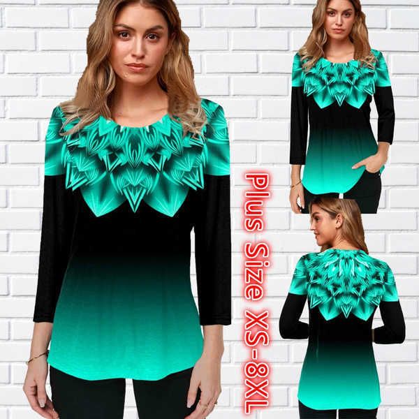 women's t-shirt 2022 womens fashion t-shirt femme summer ombre printed round neck three quarter sleeve large size pullover xs-8xl t23, White
women's t-shirt 2022 womens fashion t-shirt femme summer ombre printed round neck three quarter sleeve large size pullover xs-8xl t23, White