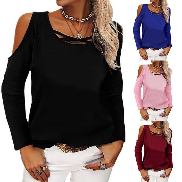 women's t-shirt 2022 autumn winter women's fashion solid color off shoulder long-sleeved t-shirt casual loose daily streewear fema, White
women's t-shirt 2022 autumn winter women's fashion solid color off shoulder long-sleeved t-shirt casual loose daily streewear fema, White
