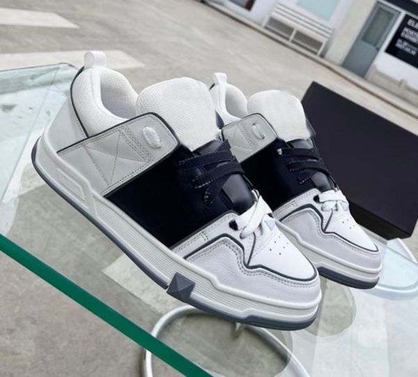 men women's dress shoes open skate shoes calfskin patent leather stud winter casual sneakers designer luxurys fashion ladies sports sho, Black
men women's dress shoes open skate shoes calfskin patent leather stud winter casual sneakers designer luxurys fashion ladies sports sho, Black