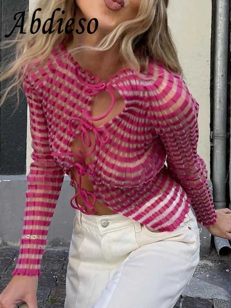 women's t-shirt abdieso y2k striped knitted long sleeve t shirts women hollow out 2023 spring slim bandage streetwear tees fashion crop, White
women's t-shirt abdieso y2k striped knitted long sleeve t shirts women hollow out 2023 spring slim bandage streetwear tees fashion crop, White