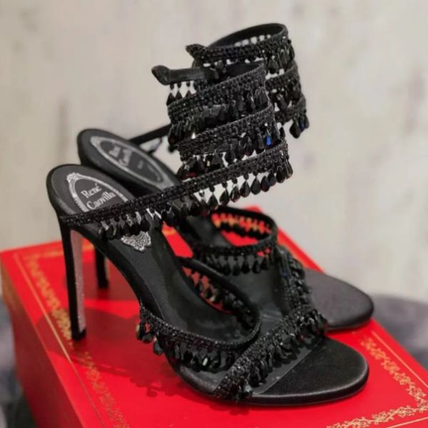 black crystal chandelier high-heeled sandals 95mm luxury diamond serpentine wrapped roman high heels rhinestone silver designer banquet dres
black crystal chandelier high-heeled sandals 95mm luxury diamond serpentine wrapped roman high heels rhinestone silver designer banquet dres
