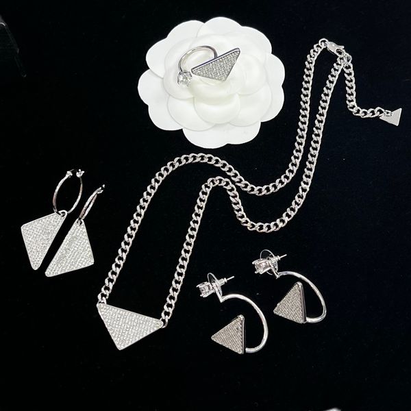 fashion necklace earrings set 2022 women's bracelet ring jewelry retro gold 2 pcs/set bride luxury triangle necklace/earrings for women, Silver
fashion necklace earrings set 2022 women's bracelet ring jewelry retro gold 2 pcs/set bride luxury triangle necklace/earrings for women, Silver