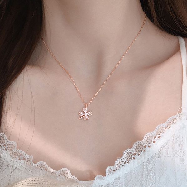 beaded necklaces voq silver color simple clover element necklace zircon pendant clavicle chain small fresh jewelry 230103
beaded necklaces voq silver color simple clover element necklace zircon pendant clavicle chain small fresh jewelry 230103