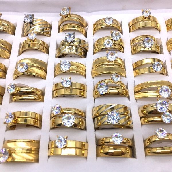 solitaire ring wholesale 36 pairs 72pcs 2 in 1 men s couple rings gold plated stainless steel wedding jewelry bands party gifts 230103, Golden;silver
solitaire ring wholesale 36 pairs 72pcs 2 in 1 men s couple rings gold plated stainless steel wedding jewelry bands party gifts 230103, Golden;silver