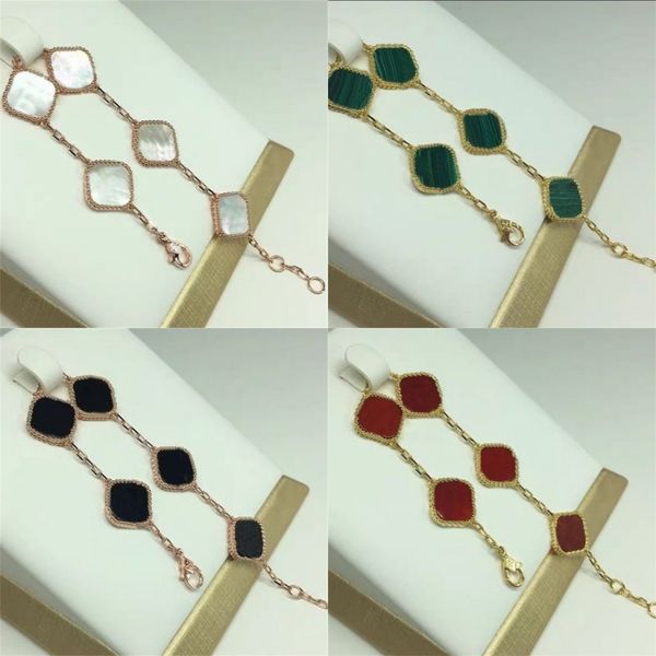 couple love bracelets charms with colorful four leaf clover engagement jewelry plated gold chains luxury pulsera friendship bracelet luxe fo, Golden;silver
couple love bracelets charms with colorful four leaf clover engagement jewelry plated gold chains luxury pulsera friendship bracelet luxe fo, Golden;silver