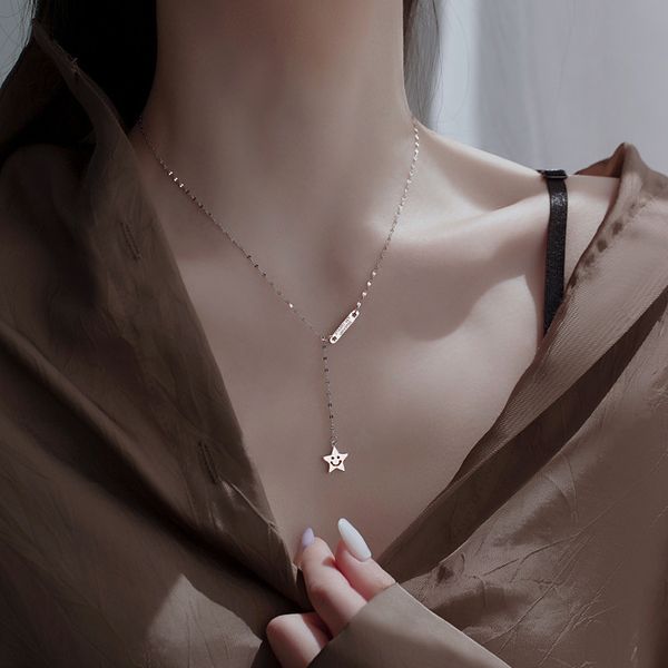 beaded necklaces voq silver color fashion smile necklace star tassel clavicle chain ladies girls korean jewelry 230103
beaded necklaces voq silver color fashion smile necklace star tassel clavicle chain ladies girls korean jewelry 230103