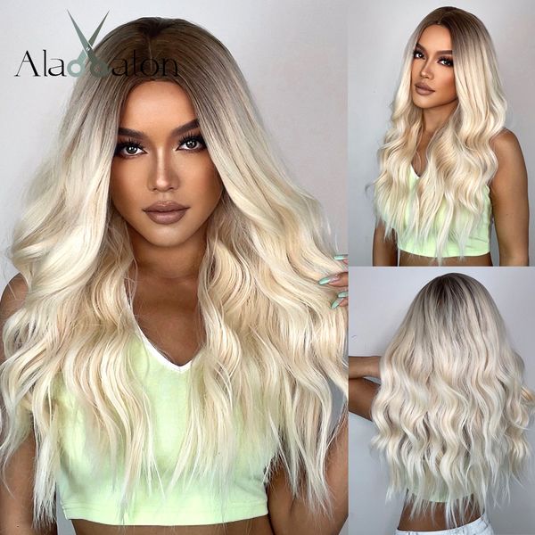 synthetic wigs for women long wavy omber dark brown root blonde wigs middle part cosplay daily heat resistant fiberfactory direct, Black
synthetic wigs for women long wavy omber dark brown root blonde wigs middle part cosplay daily heat resistant fiberfactory direct, Black