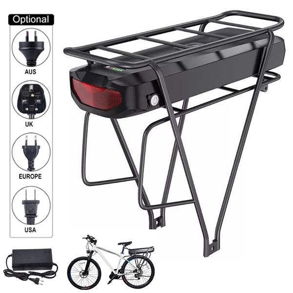 48v electric bike rear rack battery 36v 52v ebike lithium battery pack 40a bms with luggage hanger taillight for 500w 750w 1000w 1500w motor
48v electric bike rear rack battery 36v 52v ebike lithium battery pack 40a bms with luggage hanger taillight for 500w 750w 1000w 1500w motor