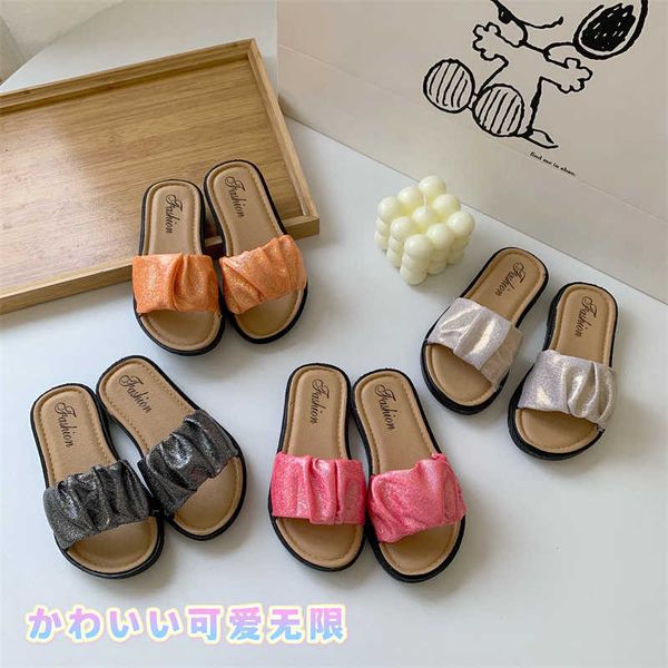 slipper size 24-37 children' slippers summer teen pleated shiny princess parent-child baby beach shoes indoor fashion girl' slip, Black;grey
slipper size 24-37 children' slippers summer teen pleated shiny princess parent-child baby beach shoes indoor fashion girl' slip, Black;grey