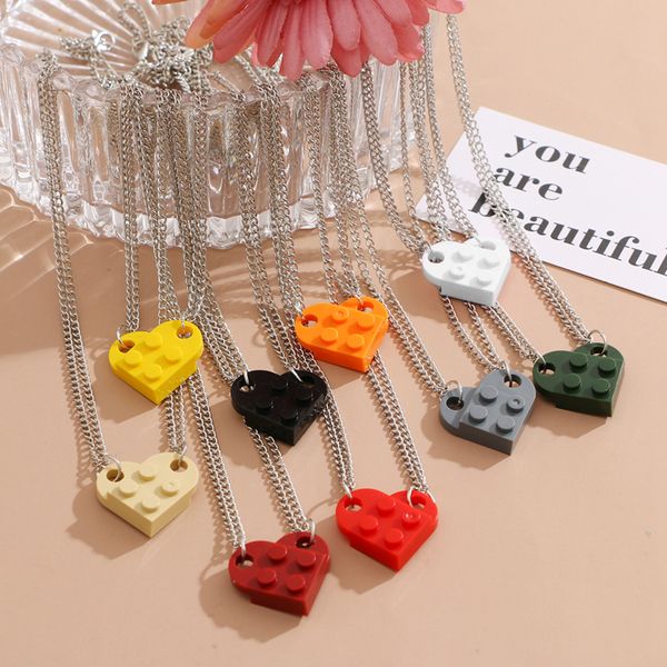 chokers kiss wife punk 2pcs heart brick couples love necklace for lover men elements friendship necklaces valentines jewelry 230103, Golden;silver
chokers kiss wife punk 2pcs heart brick couples love necklace for lover men elements friendship necklaces valentines jewelry 230103, Golden;silver