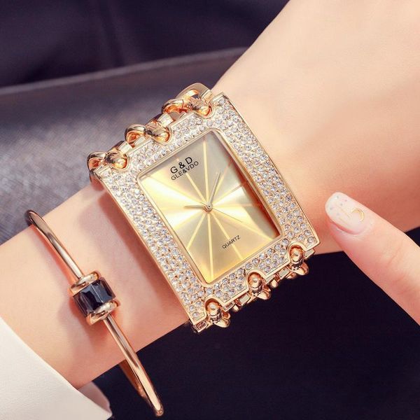 women s watches g d casual fashion women bracelet three chain diamond quartz 230103, Slivery;golden
women s watches g d casual fashion women bracelet three chain diamond quartz 230103, Slivery;golden