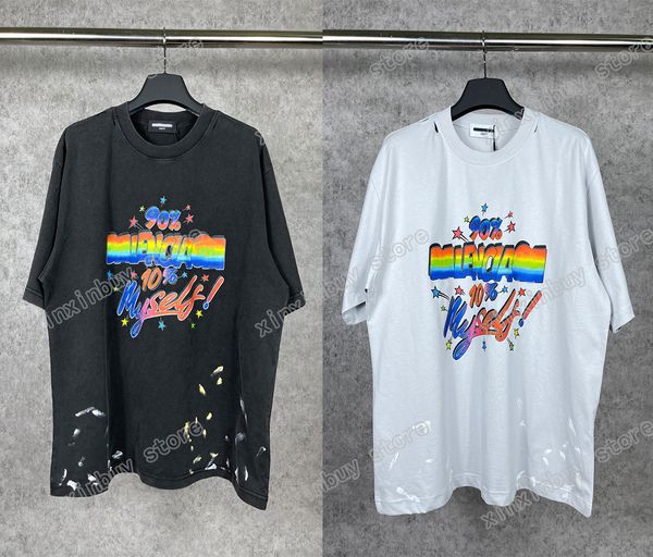 xinxinbuy men designer tee t shirt paris destroyed colorful letters letters print short sleeve cotton women white black khaki xs-l, Black;brown
xinxinbuy men designer tee t shirt paris destroyed colorful letters letters print short sleeve cotton women white black khaki xs-l, Black;brown