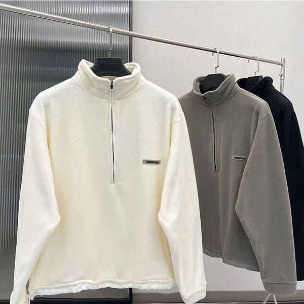 essentials men and women sweatshirt polar fleece half zipper hoodies fashion high street hip hop black white keep warm coat
essentials men and women sweatshirt polar fleece half zipper hoodies fashion high street hip hop black white keep warm coat