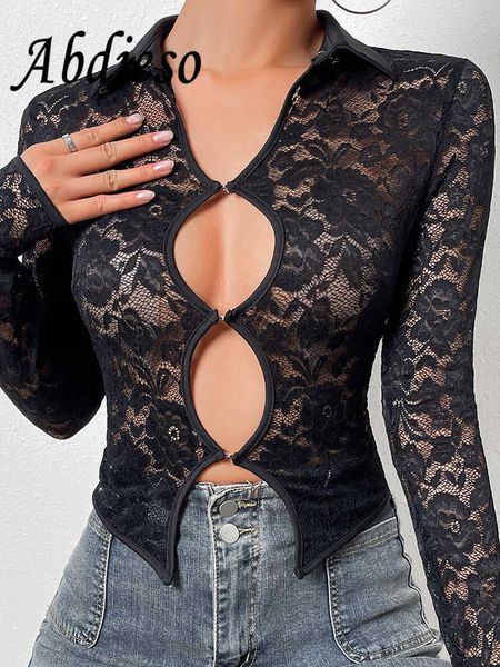 women's t-shirt abdieso y2k hollow out lace women crop black 2022 autumn print see through skinny basic fashion party t shirts t230104, White
women's t-shirt abdieso y2k hollow out lace women crop black 2022 autumn print see through skinny basic fashion party t shirts t230104, White