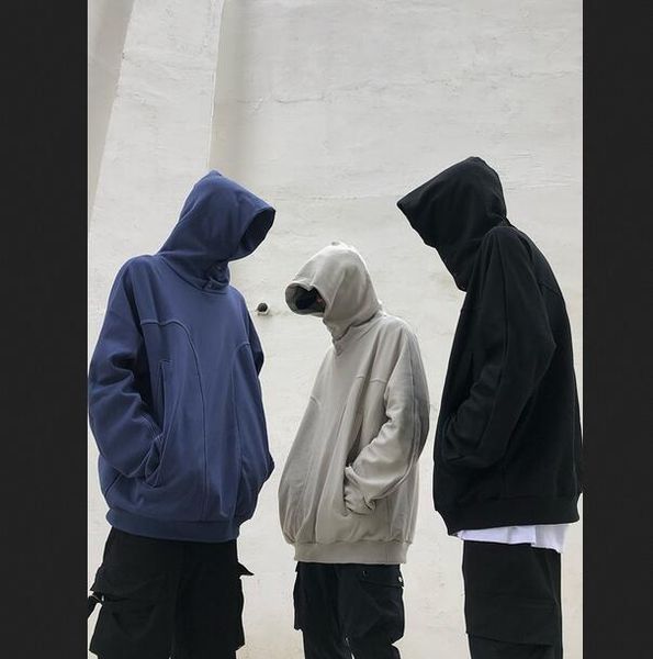 men's hoodies functional hooded sweater pullover autumn winter oversize solid color vibe wind casual coat for men and women, Black
men's hoodies functional hooded sweater pullover autumn winter oversize solid color vibe wind casual coat for men and women, Black