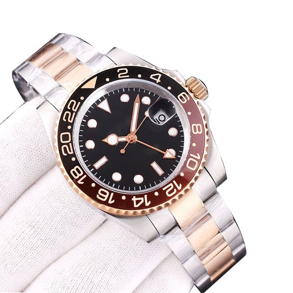 fashion watch ceramic bezel stainless steel strap coke bezel 40mm automatic rose gold men watches luxury designer wristwatch 2813 movement, Slivery;brown
fashion watch ceramic bezel stainless steel strap coke bezel 40mm automatic rose gold men watches luxury designer wristwatch 2813 movement, Slivery;brown