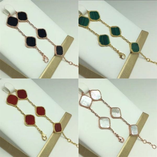 classic design charm pulsera for women men valentines day party couple gifts colorful four leaf clover bracelet chains love luxury bracelete, Golden;silver
classic design charm pulsera for women men valentines day party couple gifts colorful four leaf clover bracelet chains love luxury bracelete, Golden;silver