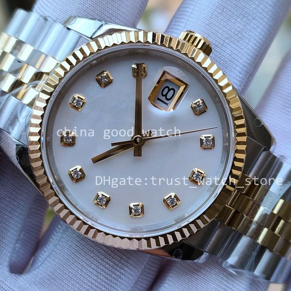 super watch men's two-tone gold steel case automatic movement bp factory 36mm watches mother of pearl dial bpf jubilee strap wristmaps, Slivery;brown
super watch men's two-tone gold steel case automatic movement bp factory 36mm watches mother of pearl dial bpf jubilee strap wristmaps, Slivery;brown