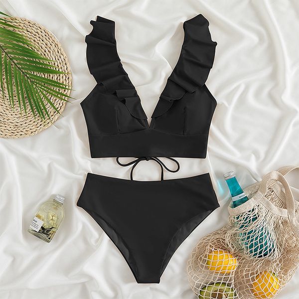 2023 new bikini sets swimsuit women bathing suit 2 piece set swimwear female push up high waist beach tankni, White;black
2023 new bikini sets swimsuit women bathing suit 2 piece set swimwear female push up high waist beach tankni, White;black