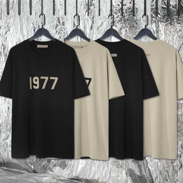 men's and women's short sleeved t-shirts high-quality 1977 flocked cotton hip hop fashion loose oversized 100%, White;black
men's and women's short sleeved t-shirts high-quality 1977 flocked cotton hip hop fashion loose oversized 100%, White;black