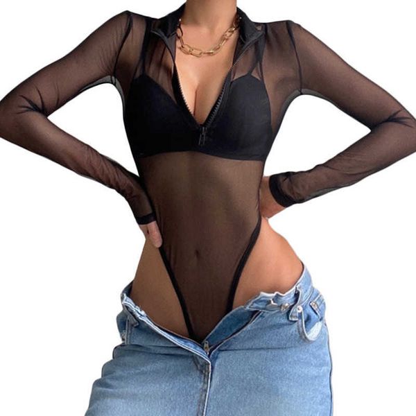 women's t-shirt ladies lapel bodysuits night club transparent shirt fall 2022 women solid color mesh perspective long sleeve half zippe, White
women's t-shirt ladies lapel bodysuits night club transparent shirt fall 2022 women solid color mesh perspective long sleeve half zippe, White