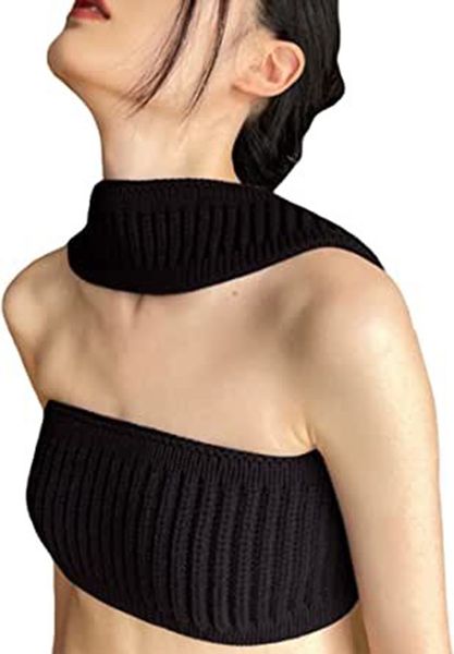 women tanks sleeveless halter out knitted tube strapless solid slim backless crop cami tank summer, White
women tanks sleeveless halter out knitted tube strapless solid slim backless crop cami tank summer, White