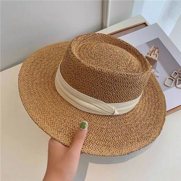 wide brim hats bucket summer straw fashion casual panama beach fedora breathable sun for women 230104, Blue;gray
wide brim hats bucket summer straw fashion casual panama beach fedora breathable sun for women 230104, Blue;gray