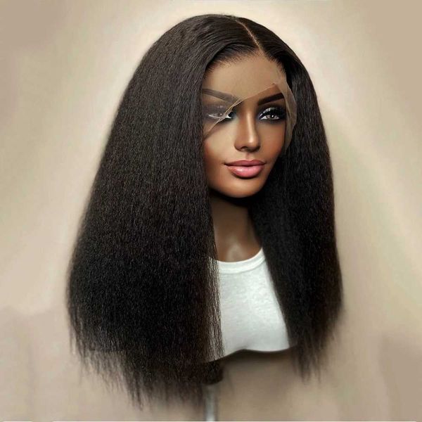 lace wigs kinky straight 180% density black yaki front for women with baby hair synthetic heat temperature glueless 221216, Black;brown
lace wigs kinky straight 180% density black yaki front for women with baby hair synthetic heat temperature glueless 221216, Black;brown
