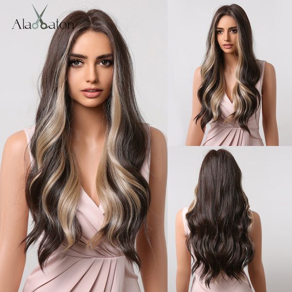 dark brown with blonde highlights synthetic wigs for women afro hair long body wave natural middle part cosplay wigfactory direct, Black
dark brown with blonde highlights synthetic wigs for women afro hair long body wave natural middle part cosplay wigfactory direct, Black