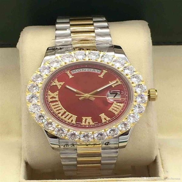 watches men day-date red face diamond watch men automatic mechanical movement wristwatche sports watches283r, Slivery;brown
watches men day-date red face diamond watch men automatic mechanical movement wristwatche sports watches283r, Slivery;brown