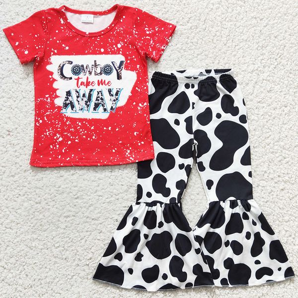 new fashion baby girls designer clothes set cute cow print short sleeve bell bottom outfits boutique toddler girl clothing cowboy take me aw, White
new fashion baby girls designer clothes set cute cow print short sleeve bell bottom outfits boutique toddler girl clothing cowboy take me aw, White