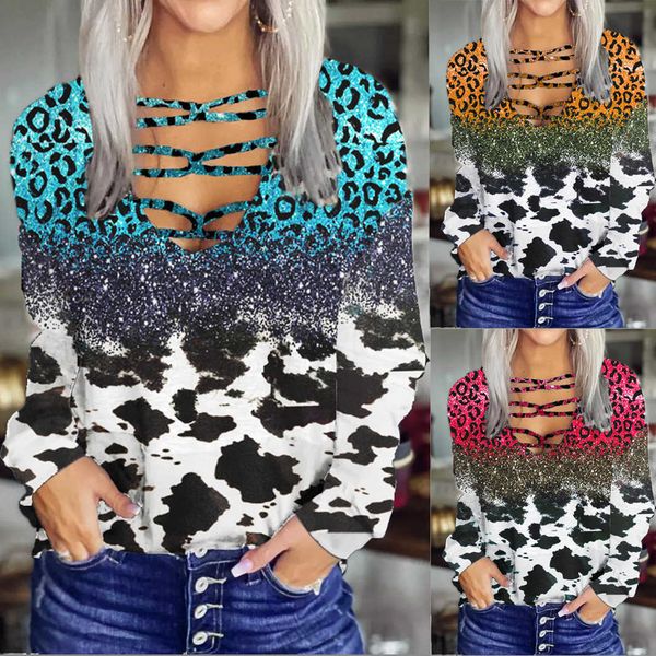women's t-shirt new spring 2023 women's casual v-neck t-shirt female fashion leopard print long sleeved shirt tps loose basic tee, White
women's t-shirt new spring 2023 women's casual v-neck t-shirt female fashion leopard print long sleeved shirt tps loose basic tee, White