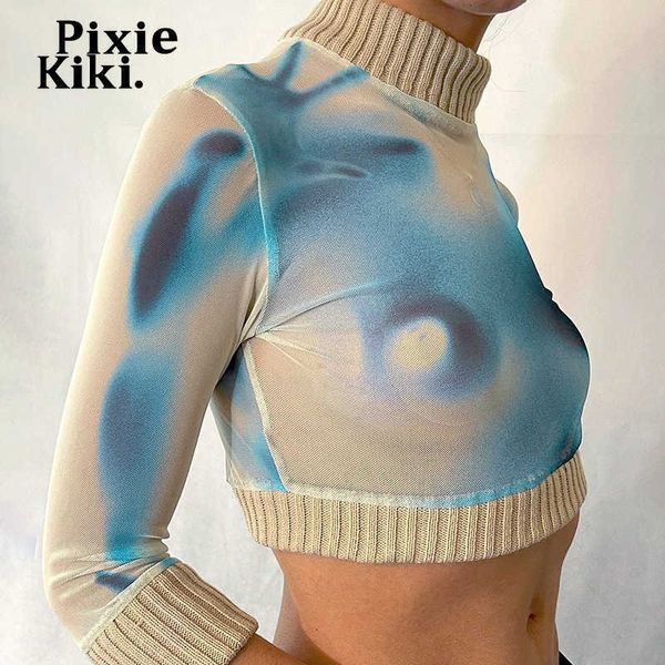women's t-shirt pixiekiki y2k aesthetic printed sheer mesh crop fashion long sleeve t shirts for women harajuku streetwear p85-bc11 t23, White
women's t-shirt pixiekiki y2k aesthetic printed sheer mesh crop fashion long sleeve t shirts for women harajuku streetwear p85-bc11 t23, White