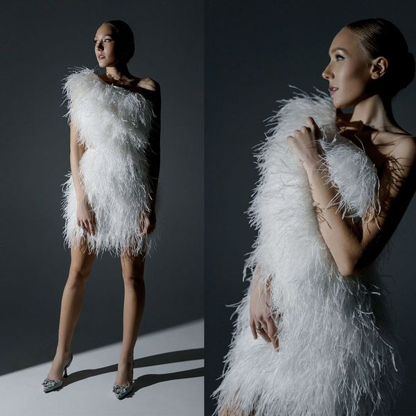 feather prom dresses one shoulder sleeve white evening gowns fashion short mini cocktail dress custom made, Black;red
feather prom dresses one shoulder sleeve white evening gowns fashion short mini cocktail dress custom made, Black;red