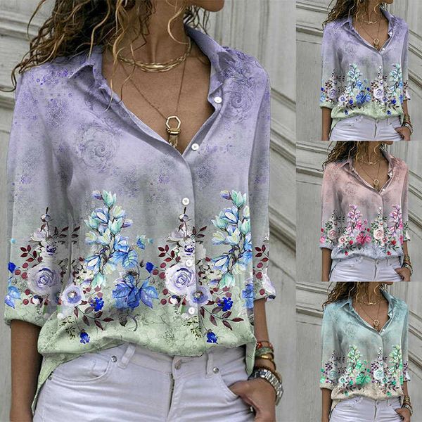 women's t-shirt 2022 elegant autumn/summer fashion women's casual long sleeve loose shirt abstract floral theme printed daily butt, White
women's t-shirt 2022 elegant autumn/summer fashion women's casual long sleeve loose shirt abstract floral theme printed daily butt, White