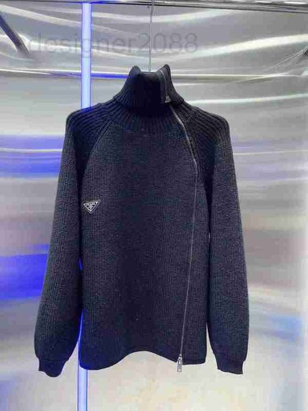 women's sweaters designer p fashionable classic triangle logo side slit high neck loose casual versatile knitting sweater 3207, White;black
women's sweaters designer p fashionable classic triangle logo side slit high neck loose casual versatile knitting sweater 3207, White;black