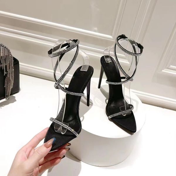 new sandals black leather sandals rhinestone-encrusted strap spool heels sky-high heel for 11mm women summer luxury designers shoes party he
new sandals black leather sandals rhinestone-encrusted strap spool heels sky-high heel for 11mm women summer luxury designers shoes party he