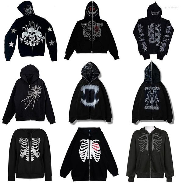 rhinestones spider web skeleton print men's hoodies black y2k goth long-sleeve full zip oversized jacket american fashion
rhinestones spider web skeleton print men's hoodies black y2k goth long-sleeve full zip oversized jacket american fashion