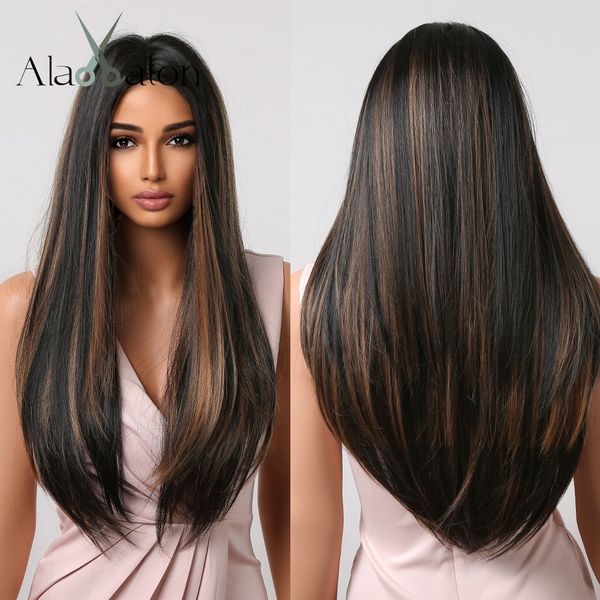 black balayage synthetic wig with highlights middle part long straight wigs dark brown hair wigs for women afrofactory direct
black balayage synthetic wig with highlights middle part long straight wigs dark brown hair wigs for women afrofactory direct