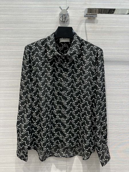 23 early spring new product temperament fashion atmosphere french elegant printed silk shirt, White
23 early spring new product temperament fashion atmosphere french elegant printed silk shirt, White