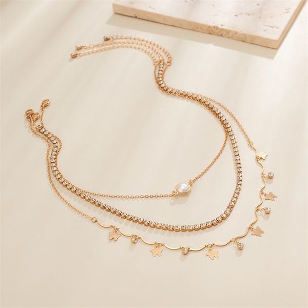 necklaces bracelet designer jewelry multi-layered geometric alloy necklace creative exaggeration simple cross chain retro butterfly tassel d, Silver
necklaces bracelet designer jewelry multi-layered geometric alloy necklace creative exaggeration simple cross chain retro butterfly tassel d, Silver
