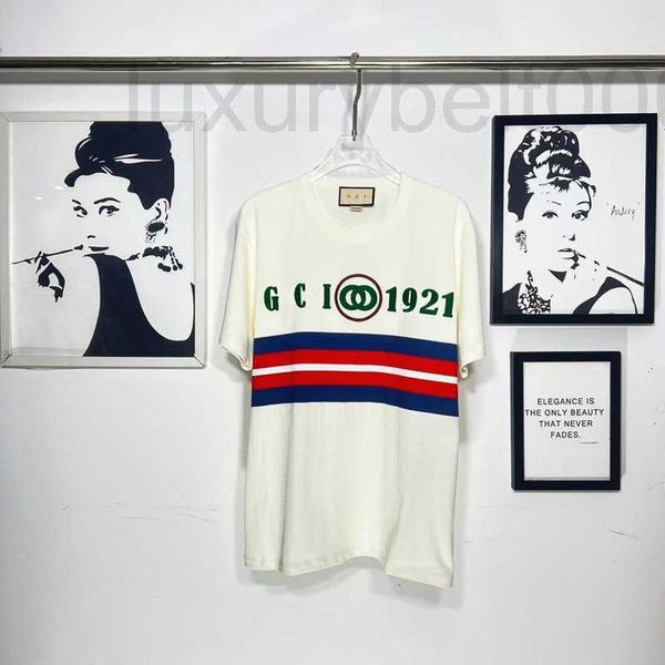 women's t-shirt designer spring/summer 2000 new 1921 embroidery letter red blue bar short sleeve couple round neck t-shirt women oua4, White
women's t-shirt designer spring/summer 2000 new 1921 embroidery letter red blue bar short sleeve couple round neck t-shirt women oua4, White