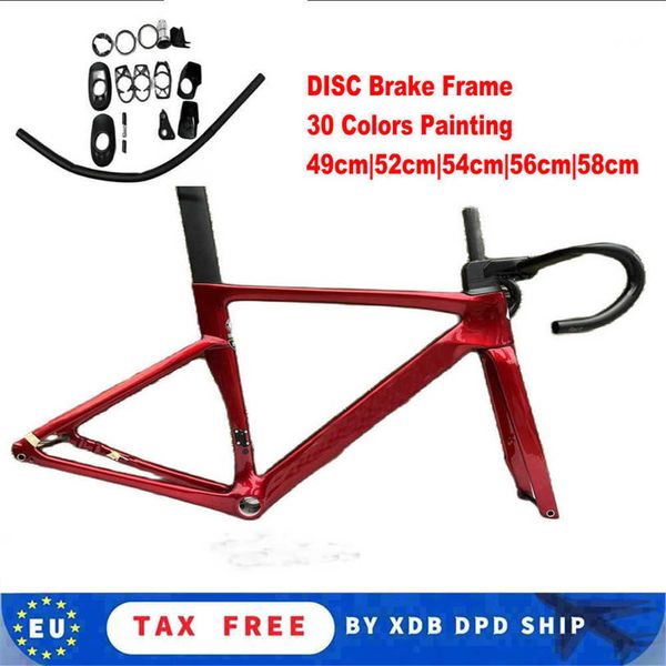 Image of New Red Vene Carbon Bike Frame Road bike Carbon fiber Bicycle Frameset all internal wiring Compatible with Di2 Group