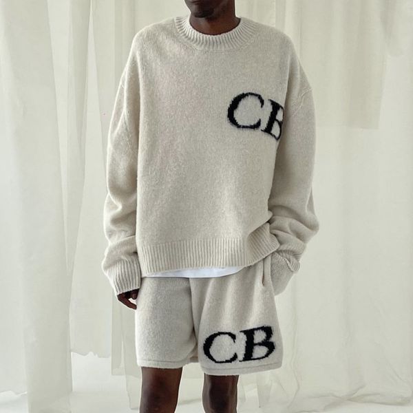 oversized sweater men women sweaters black gray sweatshirts knit jacquard sweater, White;black
oversized sweater men women sweaters black gray sweatshirts knit jacquard sweater, White;black