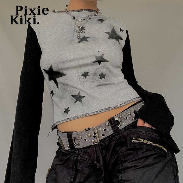 women's t-shirt pixiekiki trashy y2k crop star print graphic t shirts women harajuku streetwear vintage long sleeve tees p67-bb16 t2301, White
women's t-shirt pixiekiki trashy y2k crop star print graphic t shirts women harajuku streetwear vintage long sleeve tees p67-bb16 t2301, White