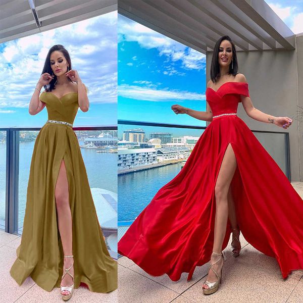 party dresses bridesmaid 2022 summer new women's dress long tail banquet evening off shoulder wedding 220104, White;black
party dresses bridesmaid 2022 summer new women's dress long tail banquet evening off shoulder wedding 220104, White;black