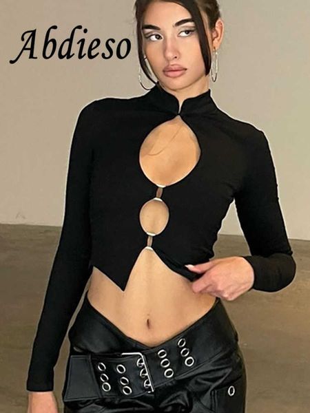 women's t-shirt abdieso black hollow out long sleeve t shirts women streetwear casual 2022 autumn skinny basic crop fashion tees t23010, White
women's t-shirt abdieso black hollow out long sleeve t shirts women streetwear casual 2022 autumn skinny basic crop fashion tees t23010, White